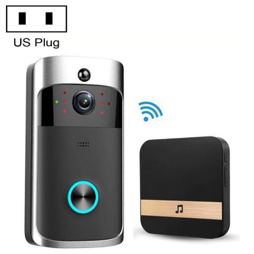 M3 Smart WIFI 720P Video Doorbell with Ding Dong, US Plug Black - 1