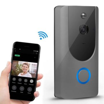 Grey M2 720P Smart WIFI Video Doorbell with Night Vision & Remote Monitoring - 1