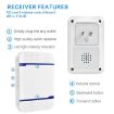 110dB IP55 Waterproof WiFi Doorbell Receiver with Night Light (White) - 4