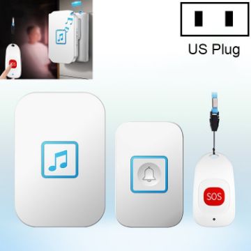 CACAZI C86 Wireless SOS Pager Doorbell Emergency Alarm (White) - 1