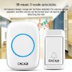 CACAZI A10G Wireless Bell, One Button, Three Receivers, UK Plug, White - 5