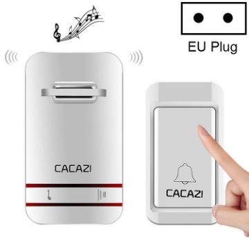 CACAZI V027G Wireless Home Kinetic Doorbell, EU Plug - 1