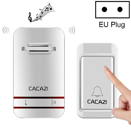 CACAZI V027G Wireless Home Kinetic Doorbell, EU Plug - 1