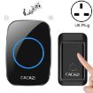 CACAZI A10G Wireless Self-Powered Doorbell, UK Plug (Black) - 1