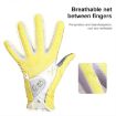 PGM Golf Non-Slip PU Leather Gloves for Women, Blue, Size 18 - 5