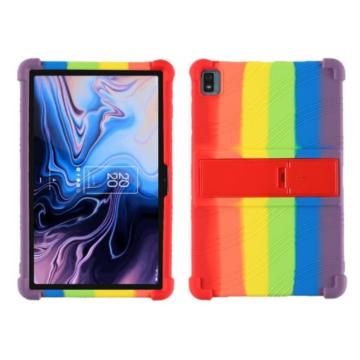 TCL 10 Tab Max 10.36" Silicone Case with Bracket (Rainbow) - 1