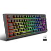 HXSJ L100 Wireless 87 Keys RGB Backlit Keyboard (Black) - 1
