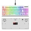 HXSJ L100 White RGB Backlit 87-Key 2.4G Wireless Keyboard - 2