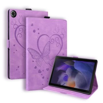 Samsung Galaxy Tab A8 10.5 Butterfly Leather Case - Purple - 1