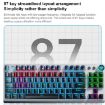 AULA F3001 Backlit 87 Key Mechanical Gaming Keyboard - Silver/White - 6