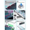 AULA F3001 RGB 87 Keys Wired/Wireless/Bluetooth Gaming Keyboard - 3