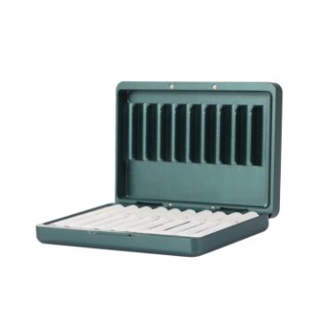Green Aluminum Alloy Dust-proof Cigarette Case for IQOS, 20pcs Capacity - 1