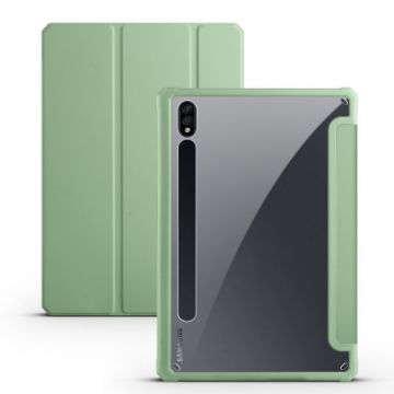 Samsung Galaxy Tab S8 Ultra Green 3-fold Leather Tablet Case - 1
