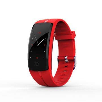 QS100 Smart Bracelet: Heart Rate, Sleep, & BP Monitor (Red) - 1
