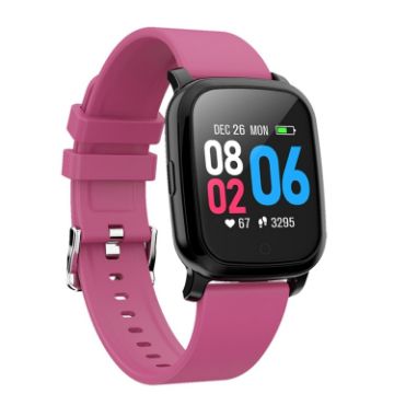 CV06 Smart Bracelet: 1.3" Screen, Heart & Sleep Monitoring, Magenta - 1