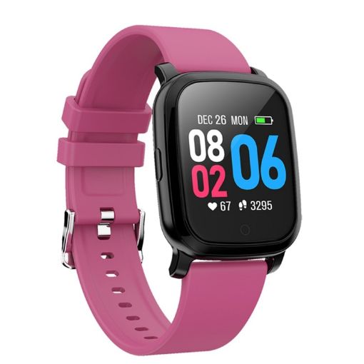 CV06 Smart Bracelet: 1.3" Screen, Heart & Sleep Monitoring, Magenta - 1