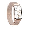 ZX19 Women Smart Watch, 1.45" HD, Bluetooth 5.0, IP68, Gold Strap - 2