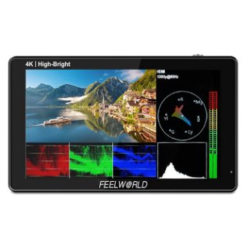 FEELWORLD LUT5E 5.5" 1600nit DSLR Monitor with F970 Power Kit - 1