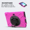 Rose Red Shockproof Case for Galaxy Tab Active Pro/4/5 with Strap - 4