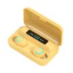 F9-9 TWS CVC8.0 Bluetooth Earphones with LED Display (Yellow) - 1