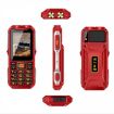 Q8 Elder Phone: Waterproof, Shockproof, 16800mAh, Dual SIM, SOS (Red) - 2