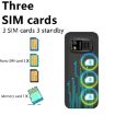SERVO BM5310 Mini Phone, 1.33" Display, Triple SIM, Bluetooth (Black+Green) - 4