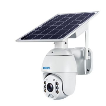 ESCAM QF480 1080P Solar 4G Camera, IP66, Night Vision, Two-Way Audio - 1