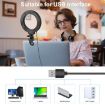 PULUZ 6.2" Ring Light, 3-Mode USB LED with Clip for Vlogging (Black) - 6