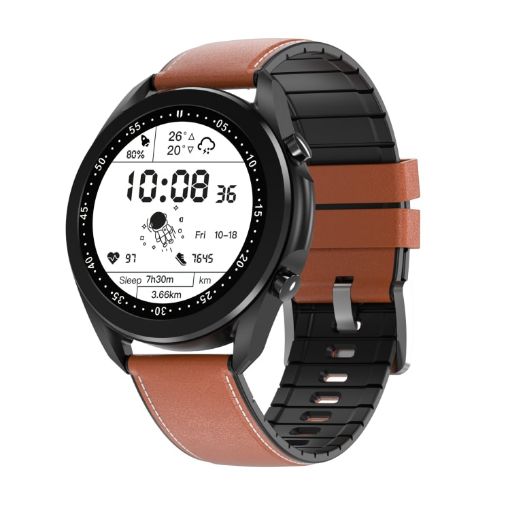 DW95 Smart Watch, 1.28" Screen, IP67 Waterproof, Bluetooth, Black - 1
