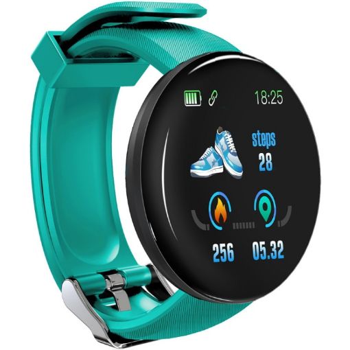 D18 1.3" Smart Watch: Call, Heart Rate & Sleep Monitor, Green - 1