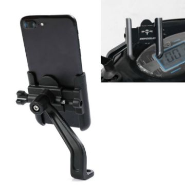 BENGGUO Aluminum Phone Holder for Bike/Motorcycle, Black - 1