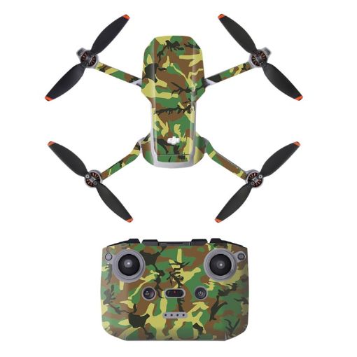 Sunnylife Waterproof Stickers for DJI Mini 2/4K/SE - Army Green Camo - 1