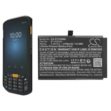 Zebra TC25 TC200J TC20 Battery (p/n BT-000334 BT-000334-1) - 1