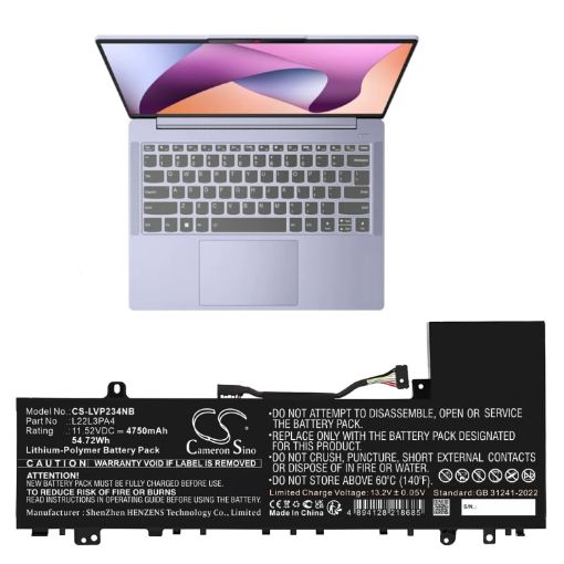 Lenovo IdeaPad Slim 5 Battery 14IRL8 82XD000U/T/Q (5B11K39352/56) - 1