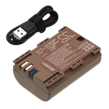 Battery for Canon LP-E6N/E6NH: 5D, R5, R6, 70D, 60D, 7D, 6D - 1