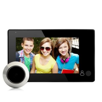 YB-43CH 4.3" Screen 1.0MP Security Camera Door Peephole - One-key Watch - 1