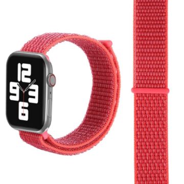 Rose Red Nylon Watch Band for Apple Watch 46mm/49mm/45mm/44mm - 1