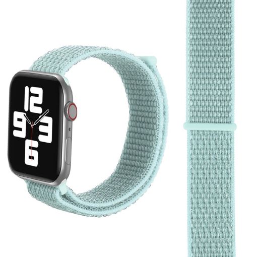 Apple Watch Nylon Band 42/41/40/38mm Grey Green Magic Stick Strap - 1