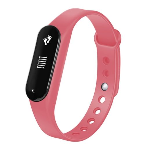 CHIGU C6 Pink Smart Bracelet: OLED Display, Heart Rate, Pedometer, iOS/Android - 1