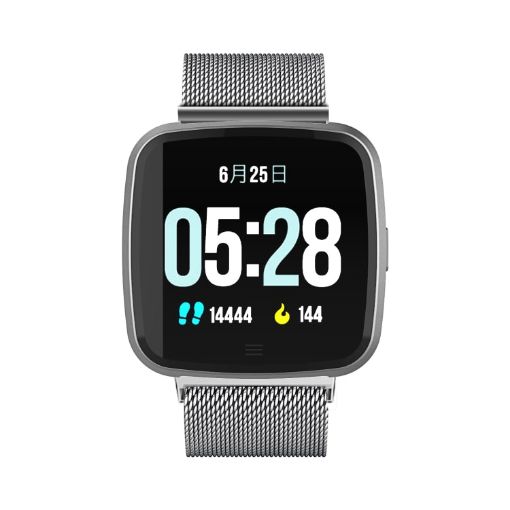DTNO.1 G12 Smart Bracelet: 1.3" OLED, IP67, Heart Rate, Silver Band - 1