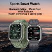 KR06 Waterproof Sport Smart Watch, Heart Rate/BP Monitor, BT Calling, Green - 4