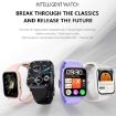 DM60 Smart Watch - 1.83" IP68 Waterproof, Temp/Heart/Blood Monitoring (Black) - 2