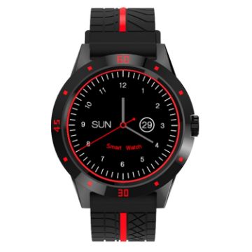N6 Smart Watch 1.3" TFT Screen, Heart Rate & Sleep Monitor, Red Band - 1