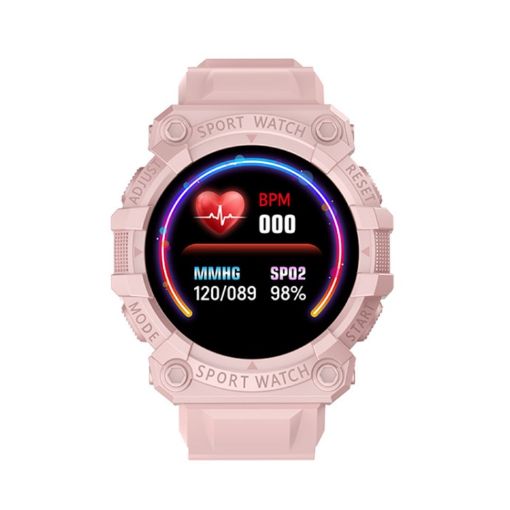FD68S 1.44" Color Round Screen Sport Smart Watch, Heart Rate, Pink - 1