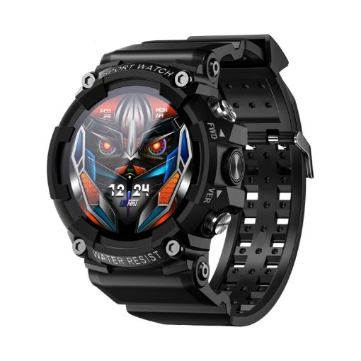 LOKMAT ATTACK 3 Smart Watch, 1.28" TFT, Bluetooth Call, Black - 1