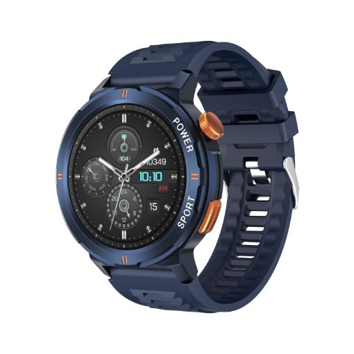 M52 Smart Watch - 1.43" Screen, IP68 Waterproof, Bluetooth Call, Heart Rate, Blue - 1