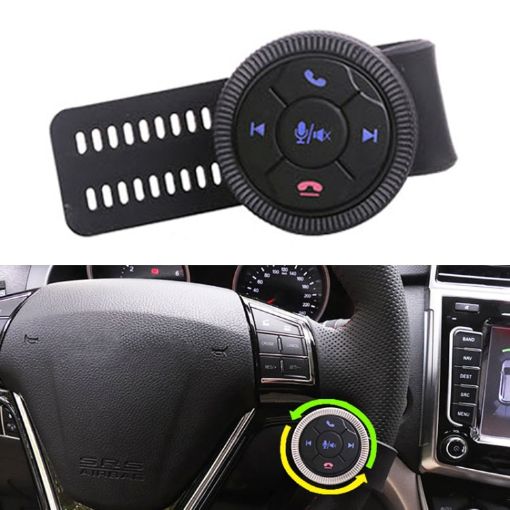 Universal Wireless Steering Wheel Remote Control for Car Multimedia (Black) - 1