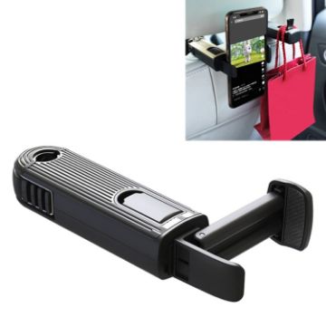G202 Car Phone Bracket Hook - 360 Rotating Telescopic (Black) - 1