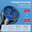WGS-G37 5 in 1 Car Charger with Voltmeter - Super Fast Charging, Black - 5