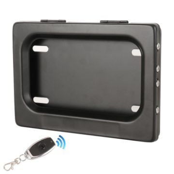 Motorcycle License Plate Cover Frame Roller Blind Bracket - US Legal - 1
